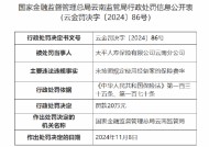 太平人寿云南分公司被罚20万元：因未按照规定使用经备案的保险费率