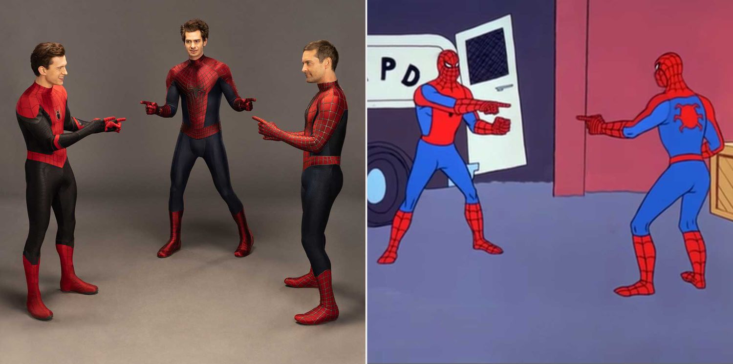 Tom Holland, Andrew Garfield, Tobey Maguire recreate Spider-Man meme